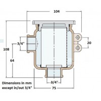 Guidi Raw Water Strainer - Nickel Plated Bronze #1160/34